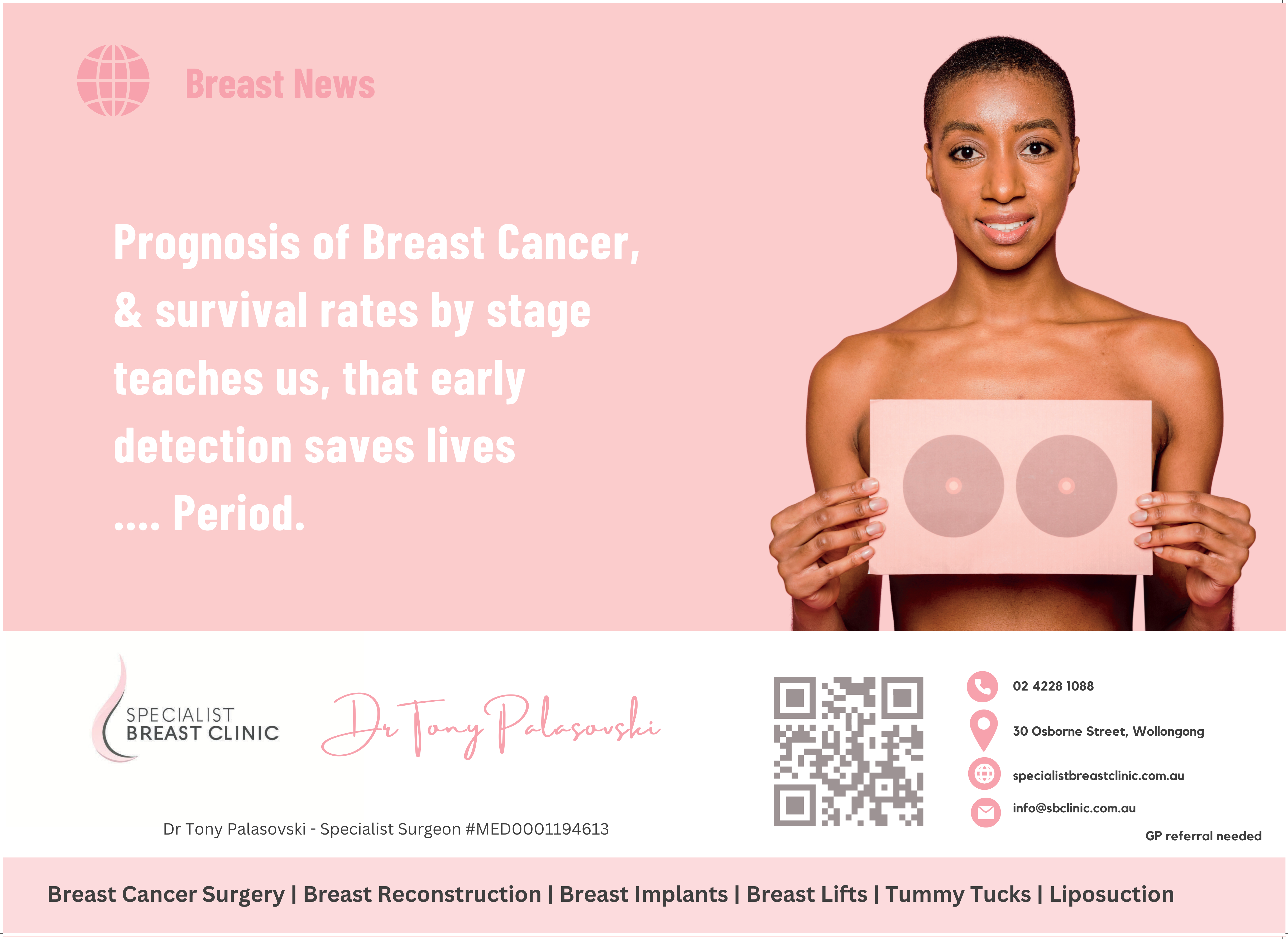 Specialist breast half page advert