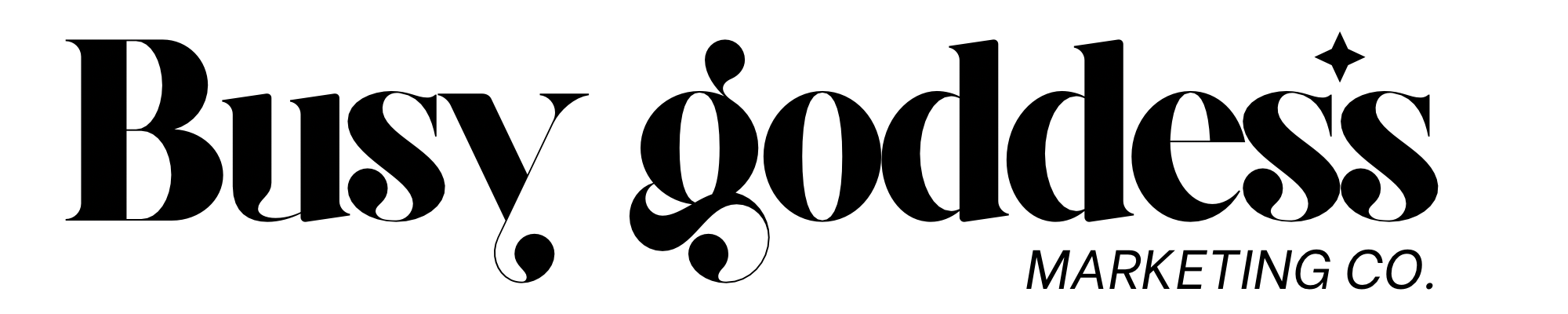 Busy Goddess Full Black Logo