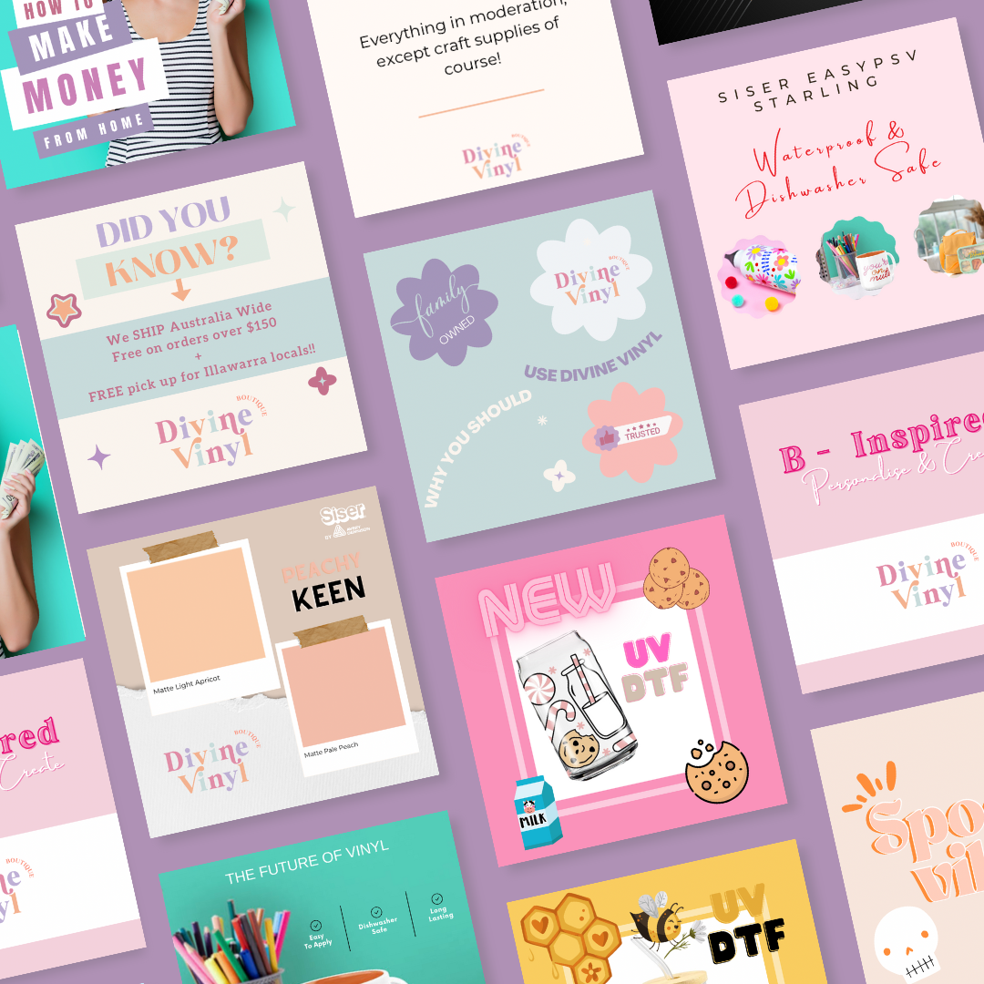 Home | Busy Goddess Marketing | Australia Wide 42 Divine Vinyl Social Grid