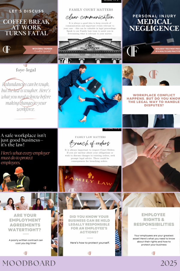 Foye Legal Social Mood Board